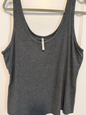 Soma Cool Nights Dark Gray Ribbed Scoop Tank Top XL